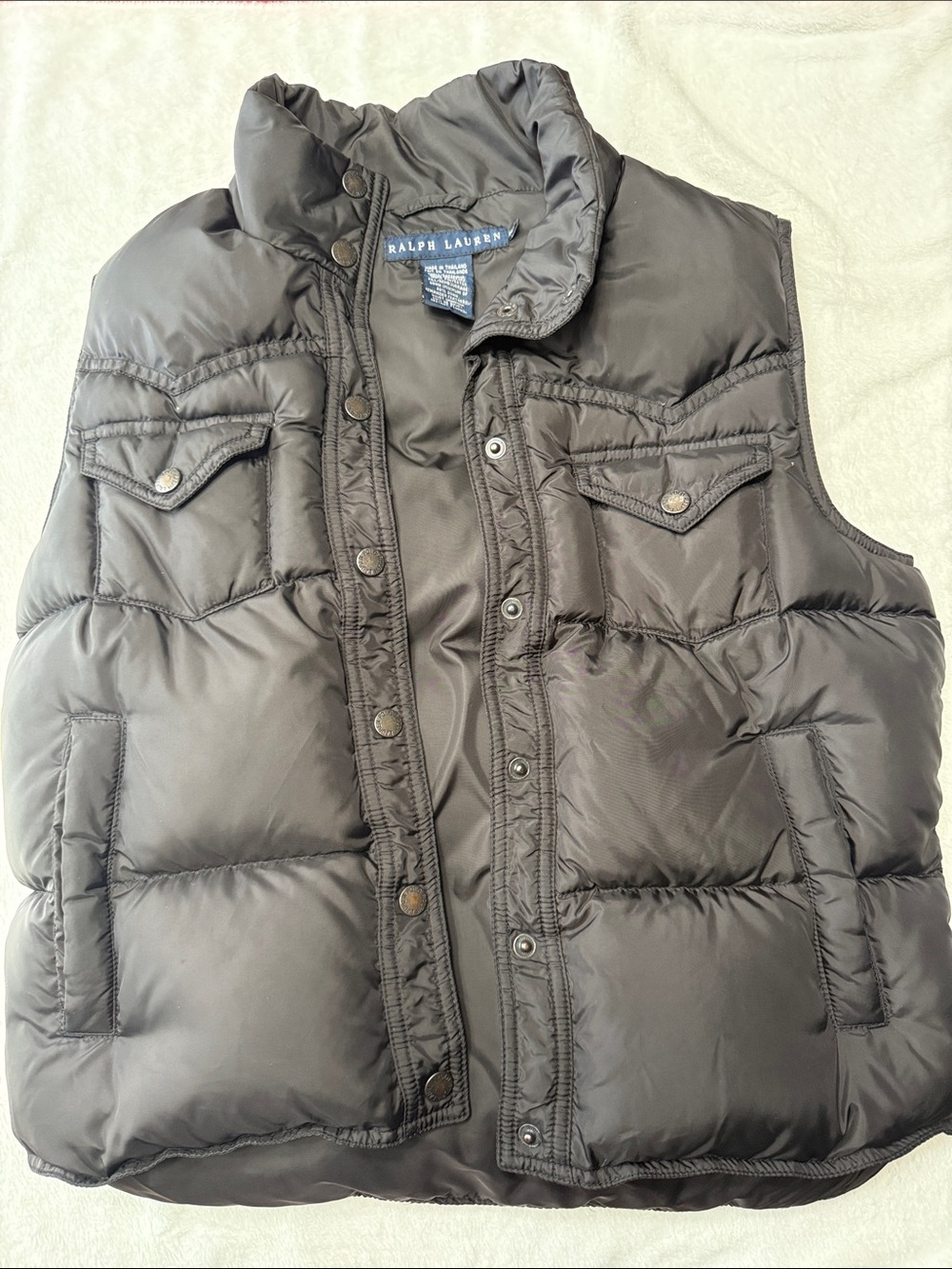 Ralph Lauren Women's Black Quilted Puffer Vest